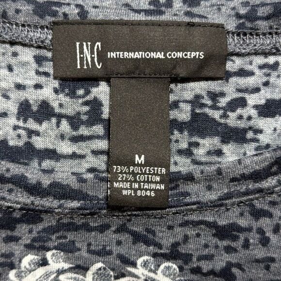 INC burnout tee with Lacey pattern and rhinestones - Picture 4 of 4